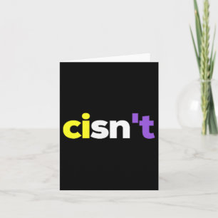 Cartão Orgulho Lgbtq Não Binário Cisnt, Enby Presente _ N