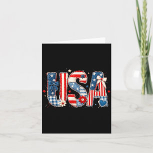 Cartão Orgulho Nacional dos EUA Design de Arte em Tecido