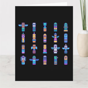 Cartão Orgulho Nativo Canadiano dos Animais da Haida