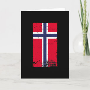 Cartão Orgulho Norueguês Viagem Férias Bandeira Noruega