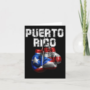 Cartão Orgulho Porto Rico - Luvas de Boxing Vintage