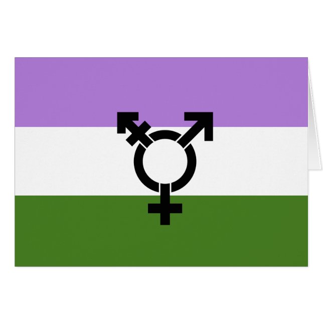 Cartão Orgulho Queer - Gênero Queer (Frente Horizontal)