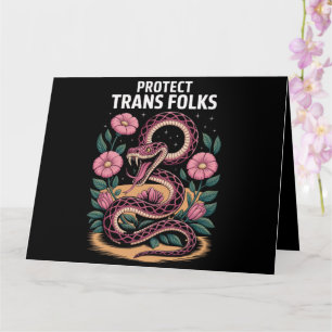 Cartão Orgulho Trans Retro Direito Trans Proteger Pessoas