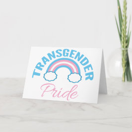 Cartão Orgulho Transgênero Belo Sinalizador Arco-Íris