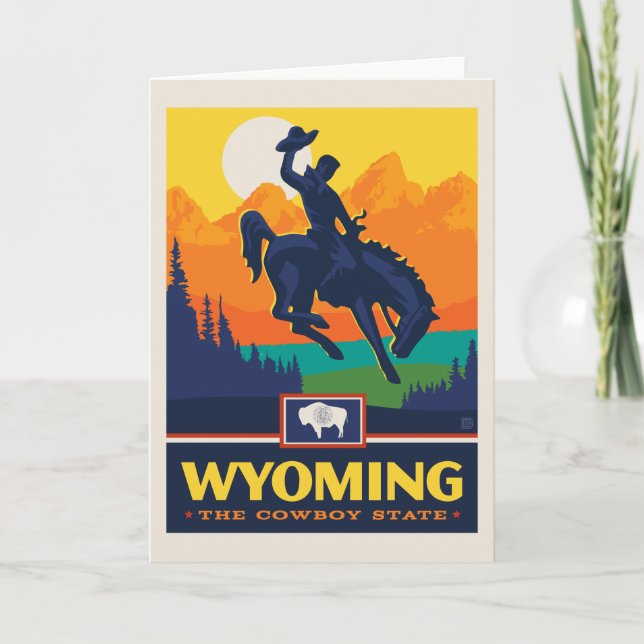 Cartão Orgulho | Wyoming do estado (Frente)