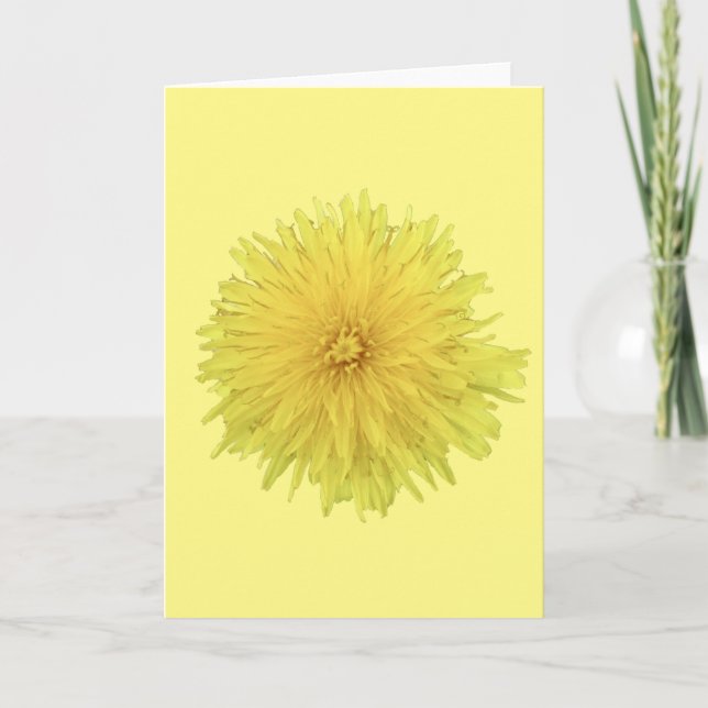 Cartão Orgulhosa Flor Dandelion - transparente. (Frente)