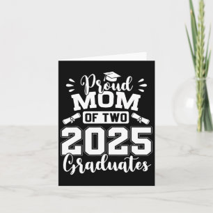 Cartão Orgulhosa Mãe De Dois Formandos De 2025