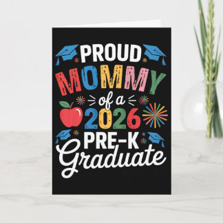 Cartão Orgulhosa Mamãe De Um Graduado Da Pré-escola Cl 20