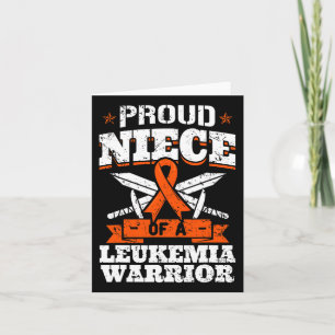 Cartão Orgulhosa sobrinha de um guerreiro de leucemia que