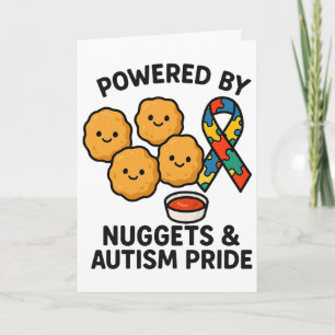 Cartão Orgulhosamente Apoiado Por Nuggets De Frango E Aut