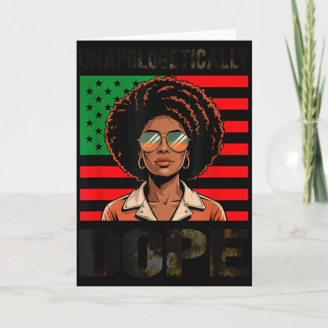 Cartão Orgulhosamente Mulher Afro Orgulho Negro (Frente)