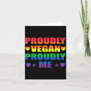 Cartão Orgulhosamente vegano orgulhosamente bandeira do o