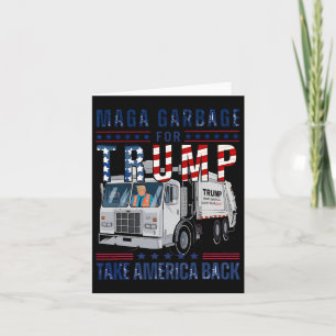 Cartão Orgulhoso Lixo Apoiador do Trump Caminhão de Lixo