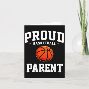 Cartão Orgulhoso pai de basquete mãe engraçada pai quadra