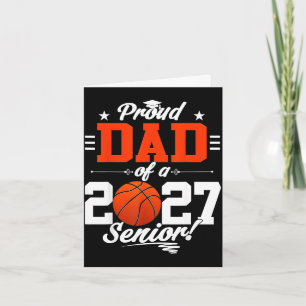 Cartão Orgulhoso pai de um jogador de basquete da turma d