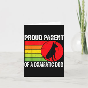 Cartão Orgulhoso Pai De Uma Silhueta De Cachorro Dramátic