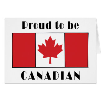 Cartão Orgulhoso ser canadense