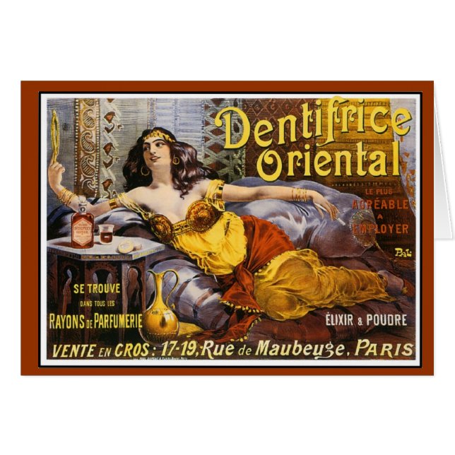 Cartão Oriental Perfume Paris França (Frente Horizontal)