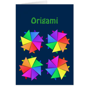 Cartão origami arco-íris