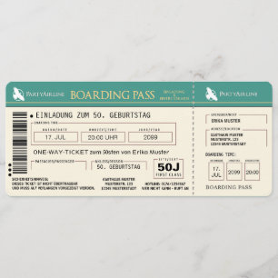 cartão original de convite a 50. Aniversário