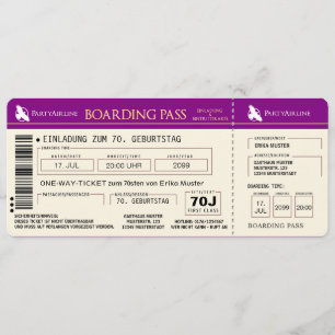 cartão original de convite a 70. Aniversário