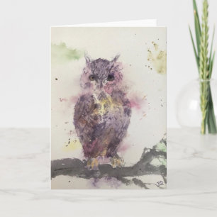 Cartão Original Owl Art on Blank Card