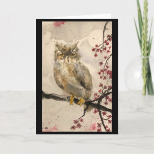 Cartão Original Owl Art on Blank Card