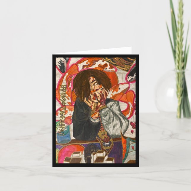 Cartão Original watercolor painting (Frente)