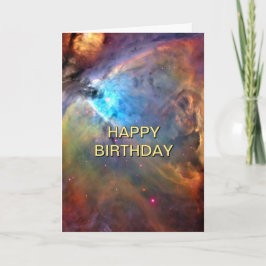 Cartão Orion Nebula Out of This World Space Birthday 5x7