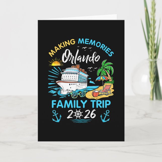 Cartão Orlando Family Trip 2026 Making Memories Vacation  (Frente)