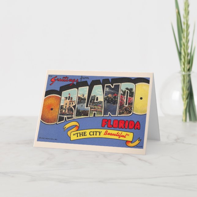 Cartão Orlando Flórida Antiga (Frente)