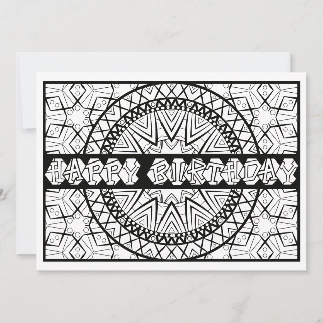 Cartão OrnaMENTALs Feliz Aniversário Cores de relógio de  (Frente)