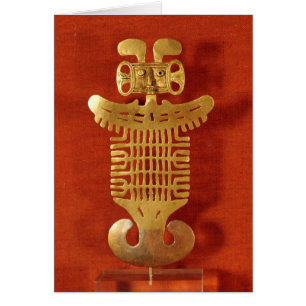 Cartão Ornamento de Tolima sob a forma do humano-dirigido