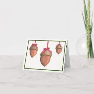 Cartão ornamentos Holiday Acorn