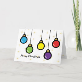 Cartão Ornamentos Personalizados de Feliz Natal