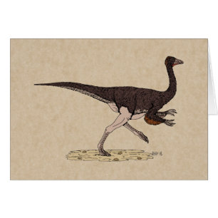 Cartão Ornithomimus Dinossauro Cretáceo