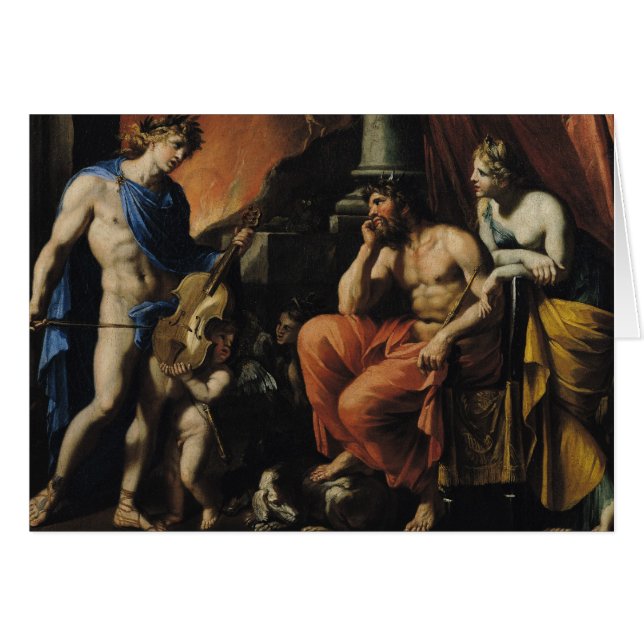 Cartão Orpheus antes de Pluto e de Persephone (Frente Horizontal)