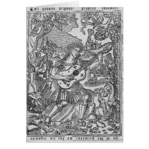 Cartão Orpheus que joga a música