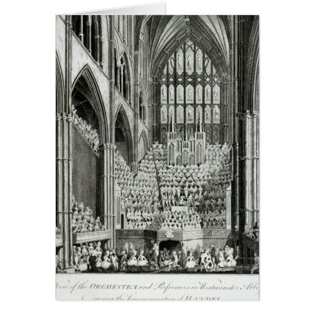 Cartão Orquestra e artistas em Westminster (Frente)