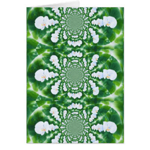 Cartão Orquídea Branca Mandala