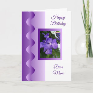 Cartão Orquídea Personalizada Mãe Aniversário
