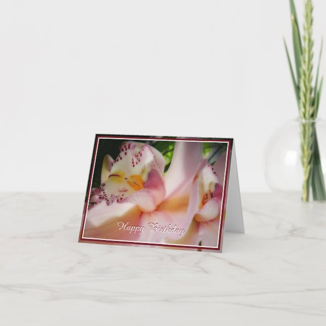 Cartão Orquídea PInk suave (Frente)