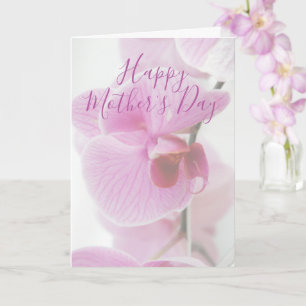 Cartão Orquídea Rosa   Dia das Mães Personalizado Feliz
