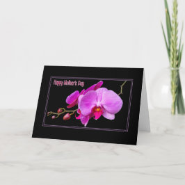 Cartão Orquídea Roxa da Mãe