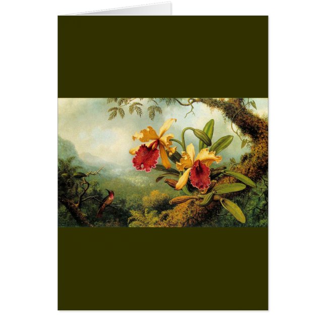 Cartão Orquídeas amarelas (Frente)