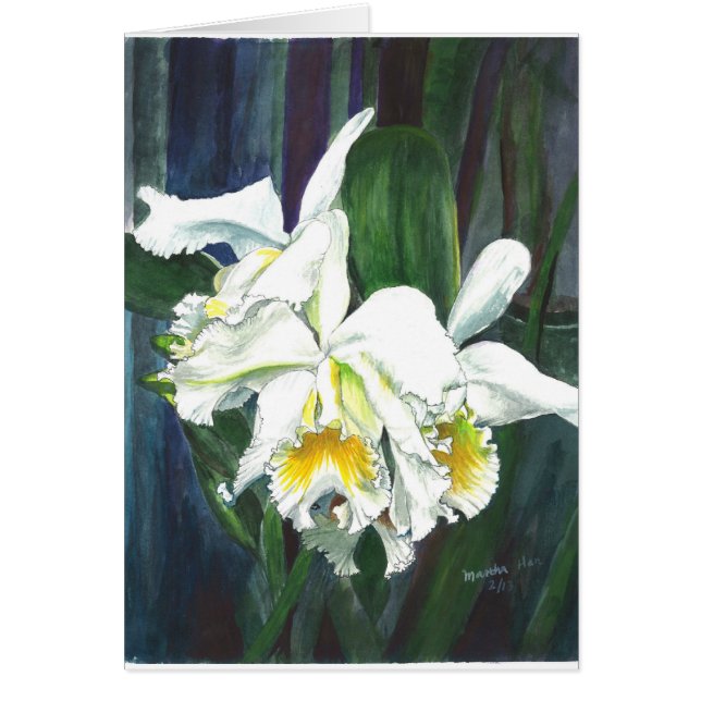 Cartão Orquídeas magníficas (Frente)