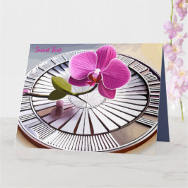Cartão Orquídeas Rosa Expectativas em Prata