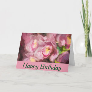 Cartão Orquídeas Rosa Impedem o Aniversário