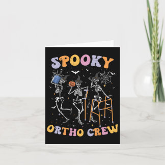 Cartão Ortho Crew Halloween Dançando Ortopedia Spooky Ske