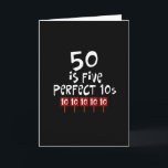 Cartão os 50th presentes de aniversário, 50 são 5 10s<br><div class="desc">50th dizer do aniversário - 50, 5 10s perfeitos - em ideias dos t-shirt e do presente de aniversário para homens e mulheres! Seja um original e vestir um 50th aniversário que diz em seu t-shirt ou dê a um do nosso muito o 50th aniversário que diz presentes a alguém...</div>